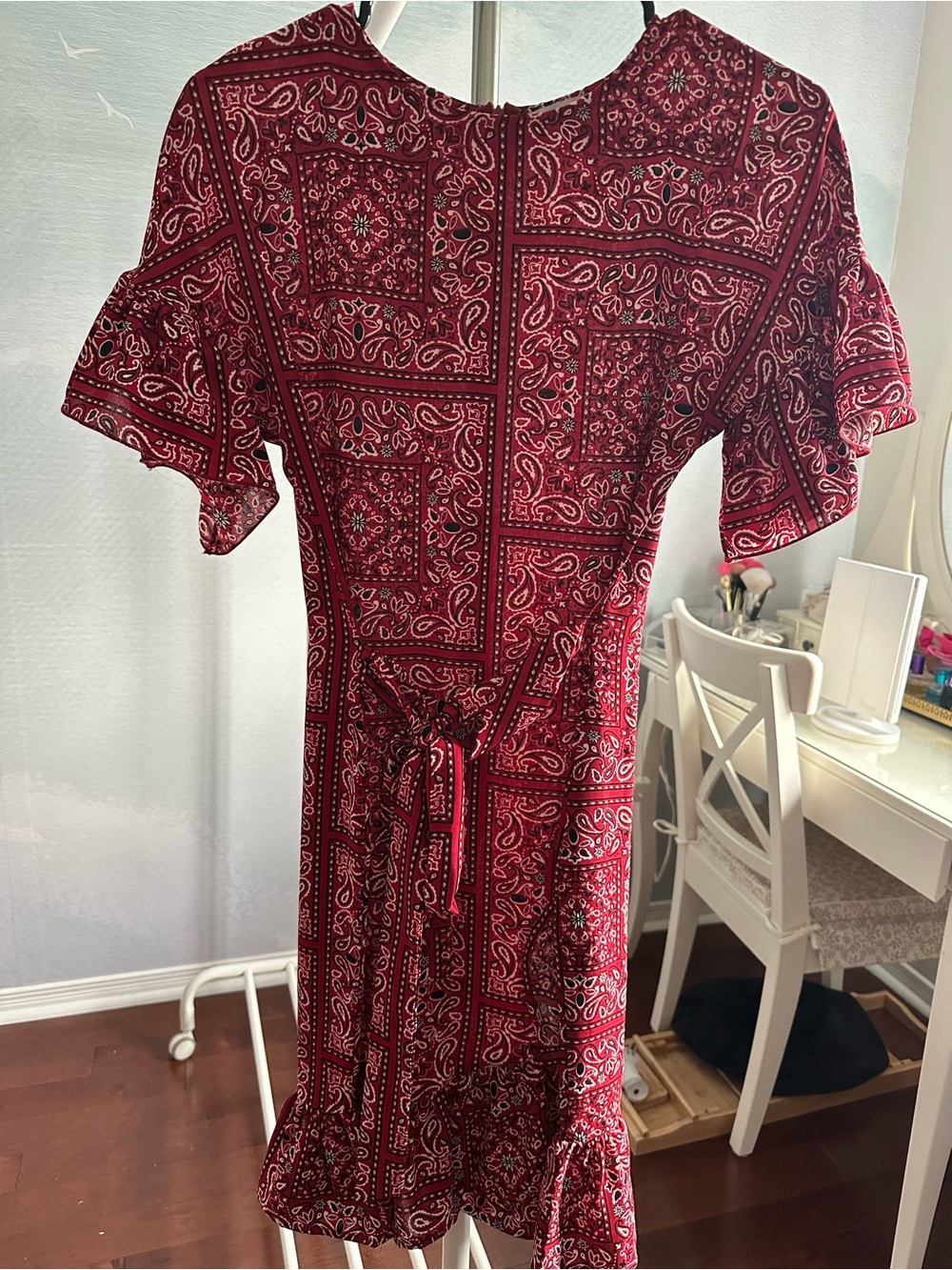 Never fully dressed red bandana mini dress